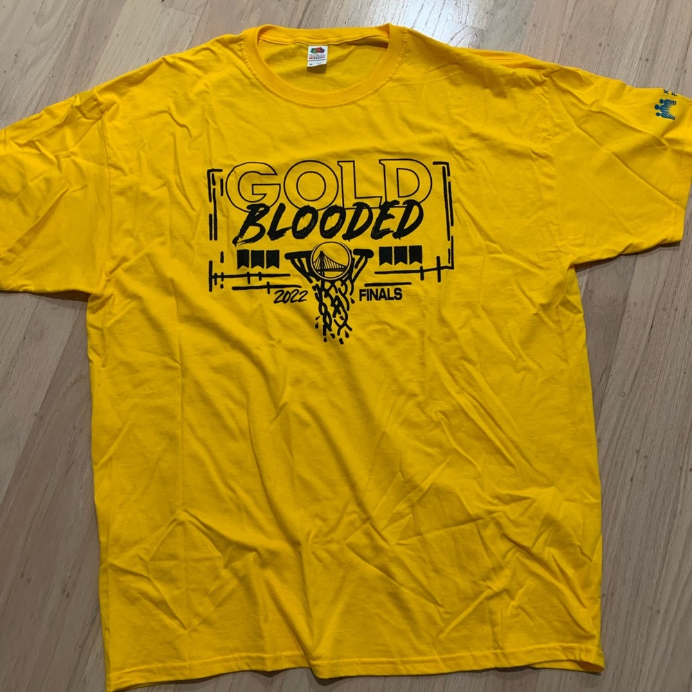 Golden State Warriors NBA Finals T shirt gold blooded XL